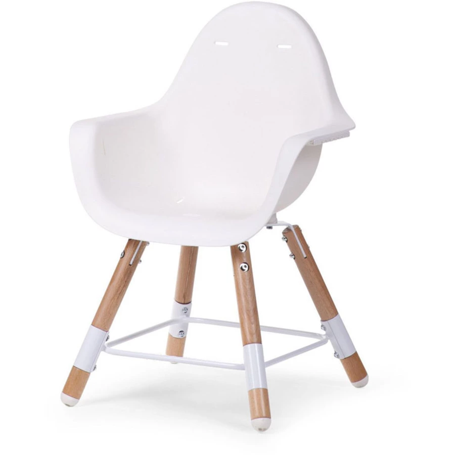 CHILDHOME Hochstuhl Evolu 2 natur  weiß 2 in 1 + Ring