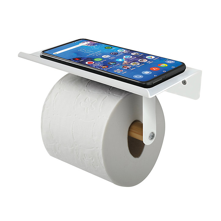 Dérouleur papier toilette Spirella Tarek blanc mat MSV