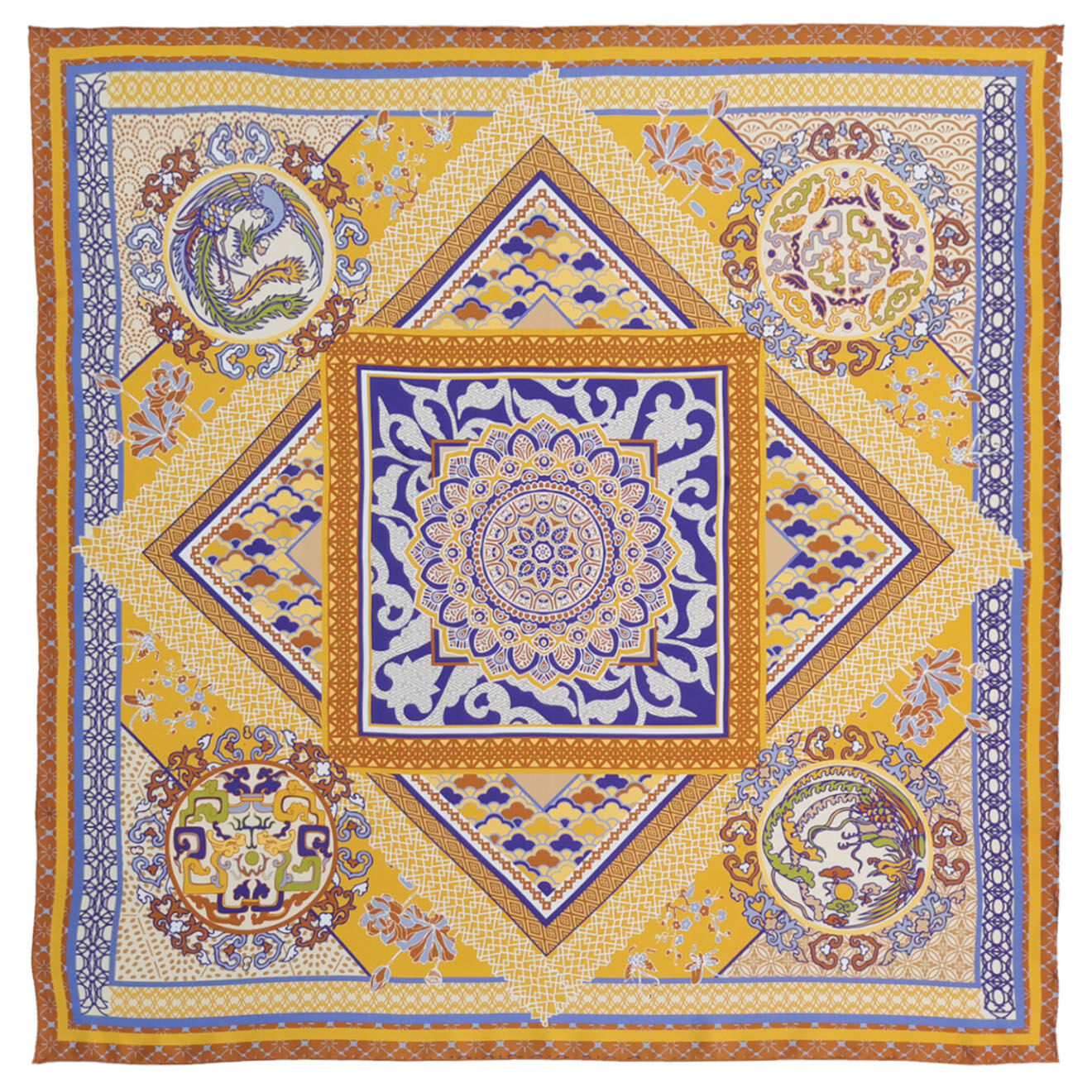 United by PDC Carré de Soie Jennie multicolore - 25x25 cm