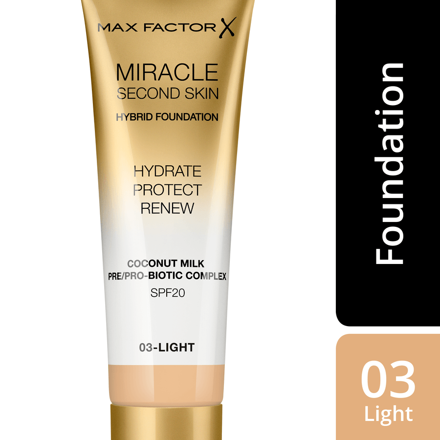 Max Factor Miracle Second Skin Foundation #003 Light 33ml