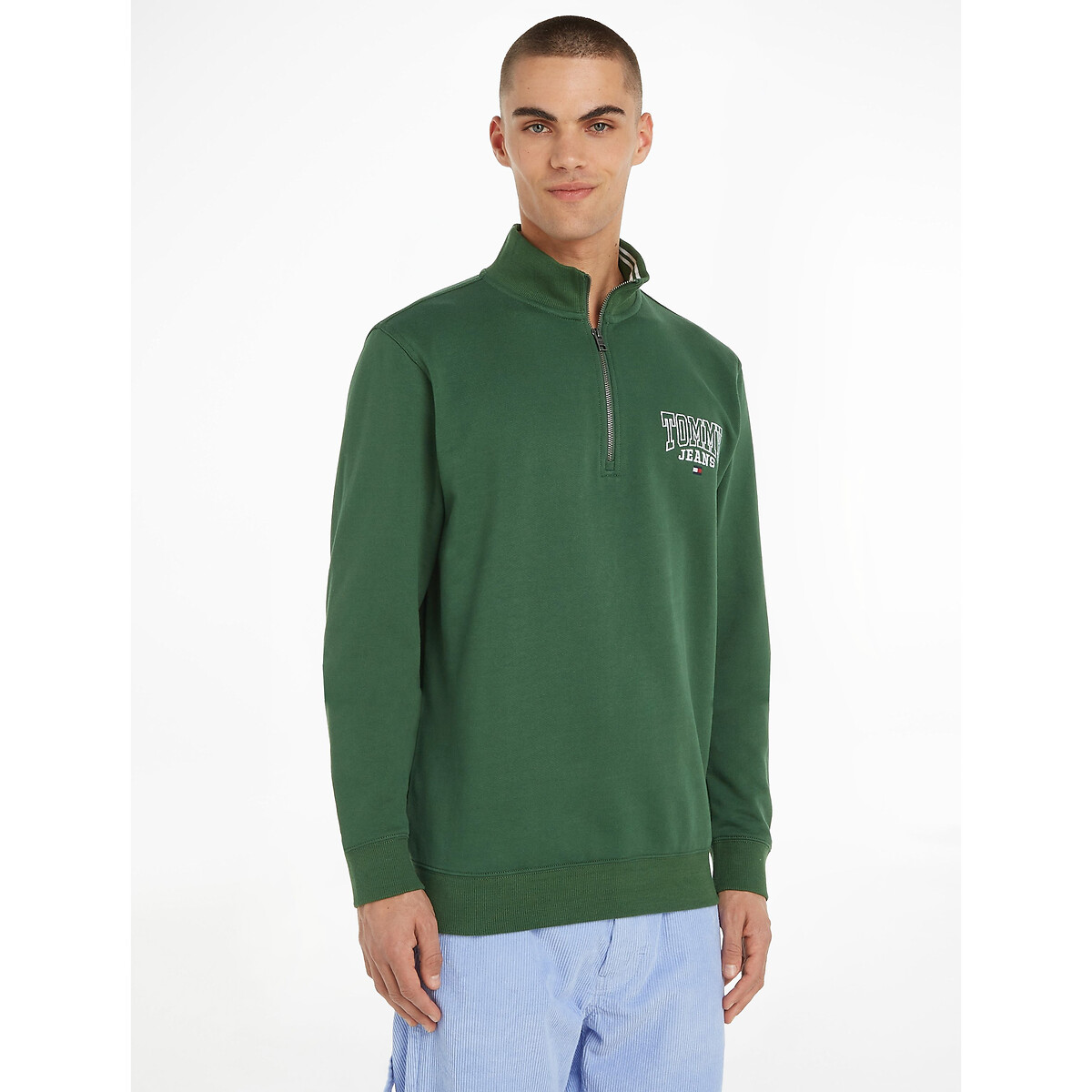 TOMMY JEANS<br>Suéter com gola alta e meio zíper