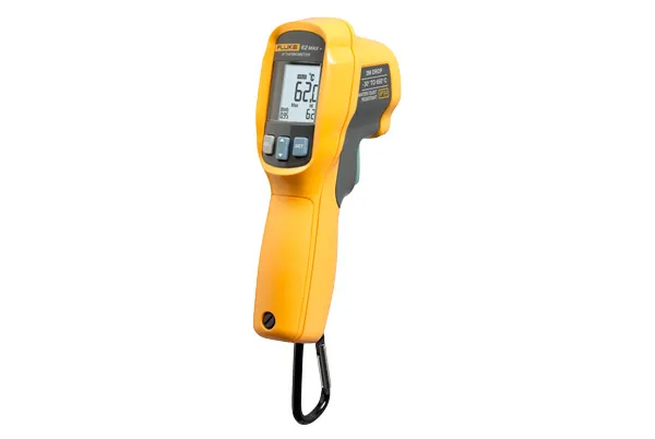 Fluke 62 MAX , F, °C, -30 - 650 °C, Gul, -22 - 1202 °F, 1 °C, Rektangulær