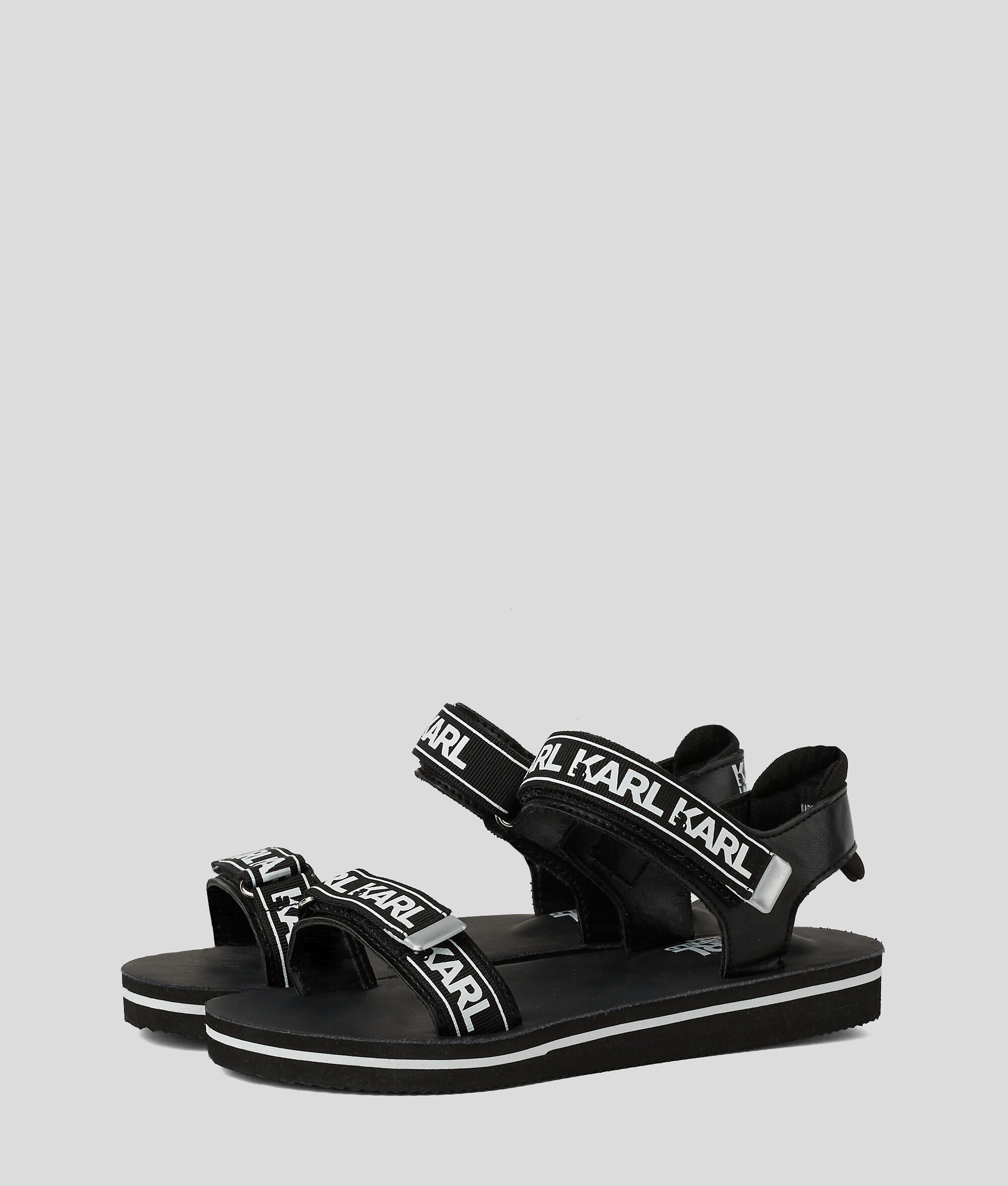 Sandales avec galon à logo pour fille