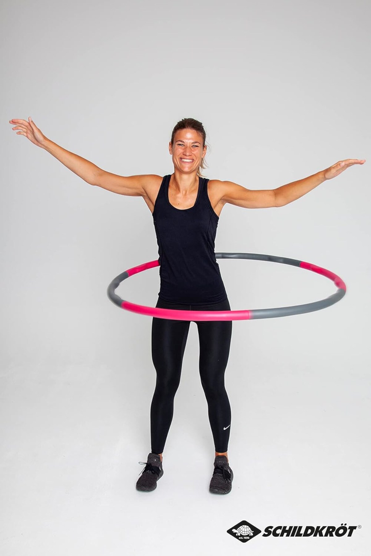 Schildkröt - Fitness Hula-Hoop (berry, mit Massagewellen) Ring Trainingsreifen Hulahoop Fitnessgerät
