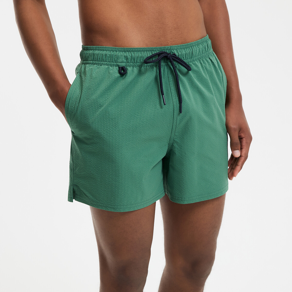 COLEÇÕES LA REDOUTE<br>Shorts de banho em seersucker