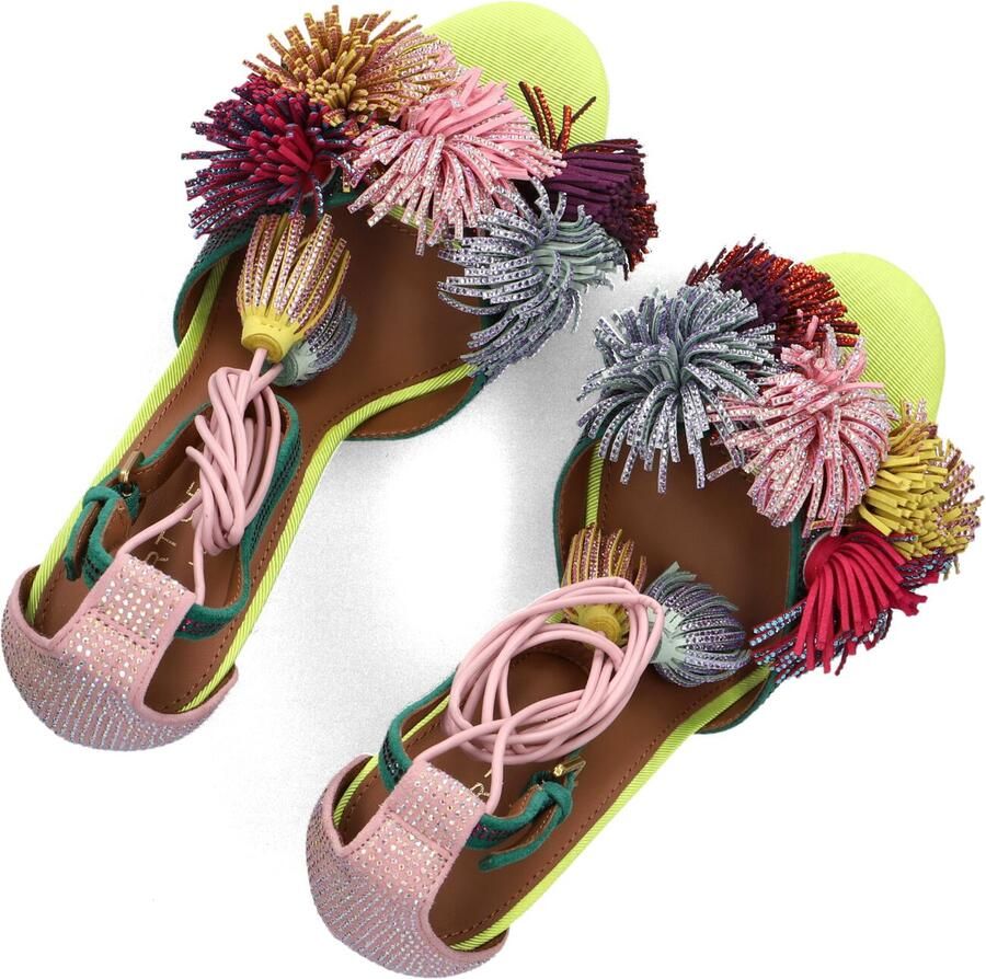 Kurt Geiger London Pom Ankle Tie Sandalen Dames Roze