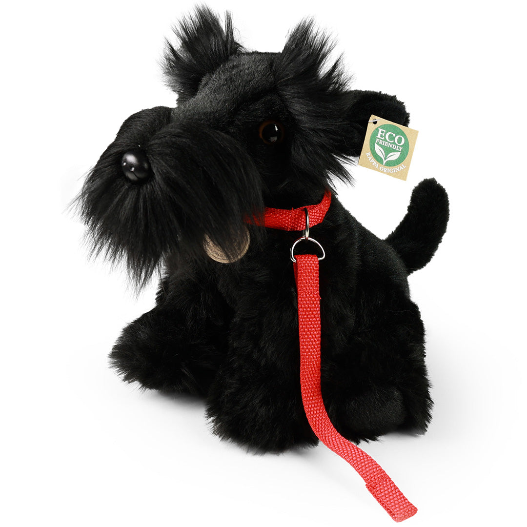 rappa knuffelhond schnauzer met riem - 30 cm