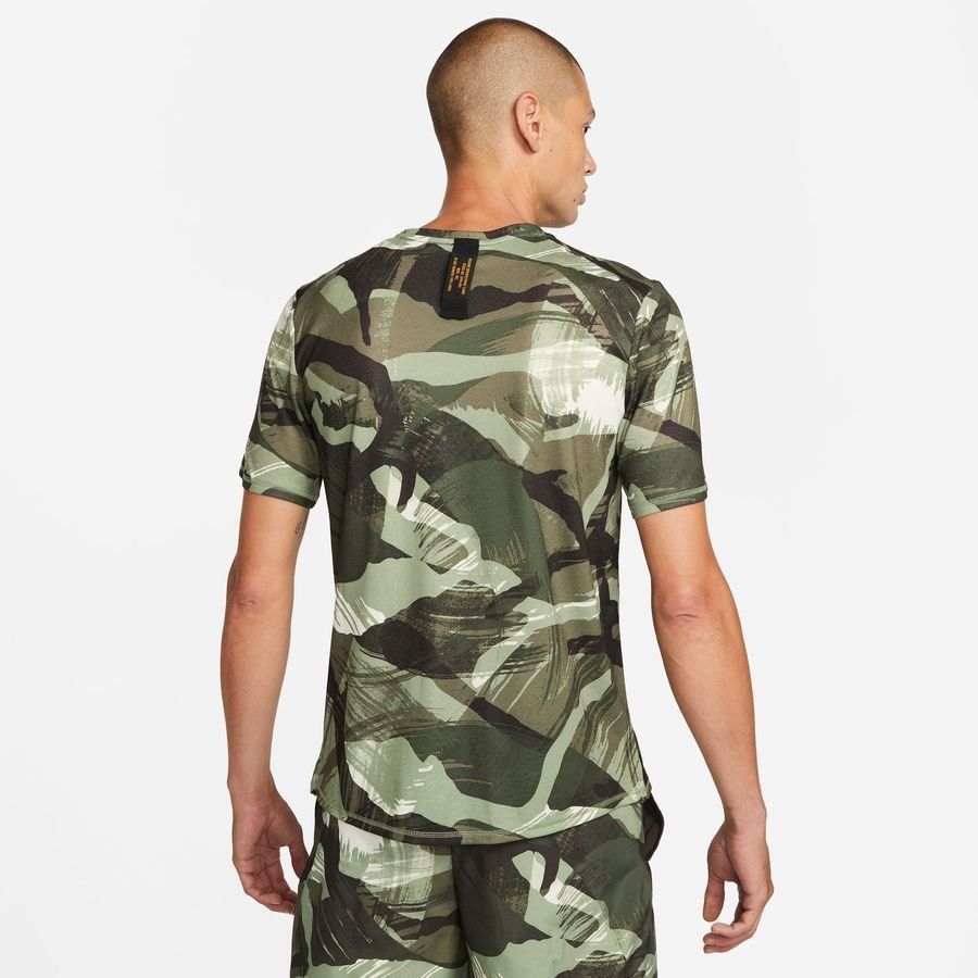 Nike T-shirt Running Dri-FIT Miller Camo - Vert/Argenté