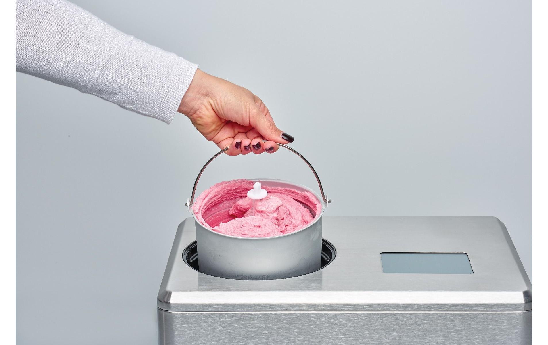 Glacemaschine Gelateria Pro Touch 1.5 l, Silber<br>Glacé, Frozen Yoghurt und Sorbets selbst zubereiten
