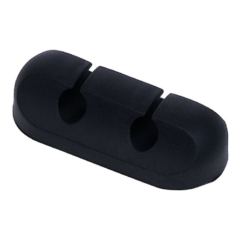 Attache câble adhésif 2 entrées noir ou blanc