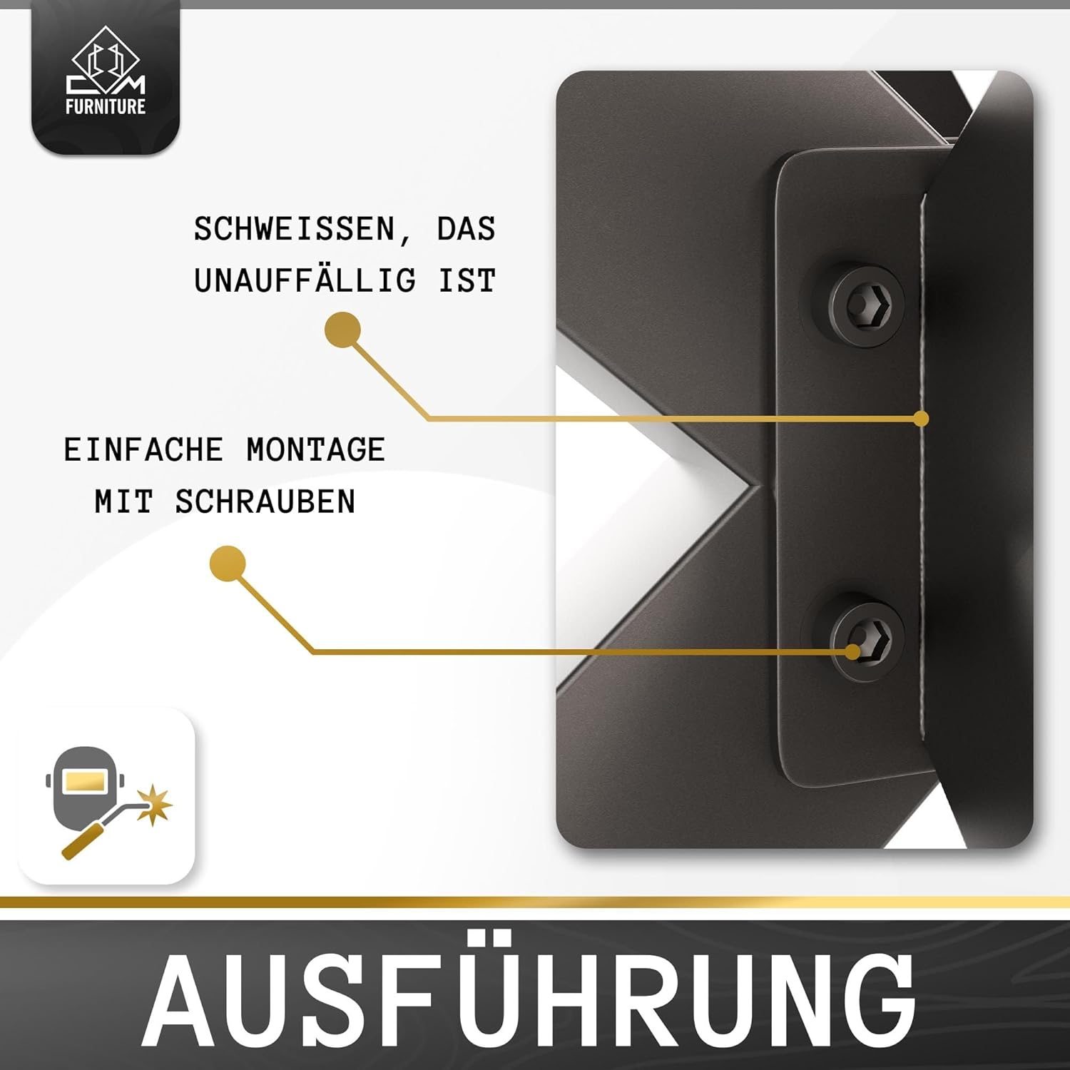 Tischbeine Tischgestell Metall Schwarz Hoch 72 cm für Esstisch Gartentisch Konferenztisch Rund/Quadratisch Massiv Tischplatte Holz Glass Spider/Spinnen Stern Look Premium DIY Projekt