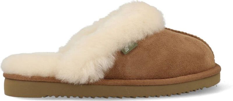 Bullboxer - Aae000f1l - Pantoffels - Cognac - Suède - Schapenwol