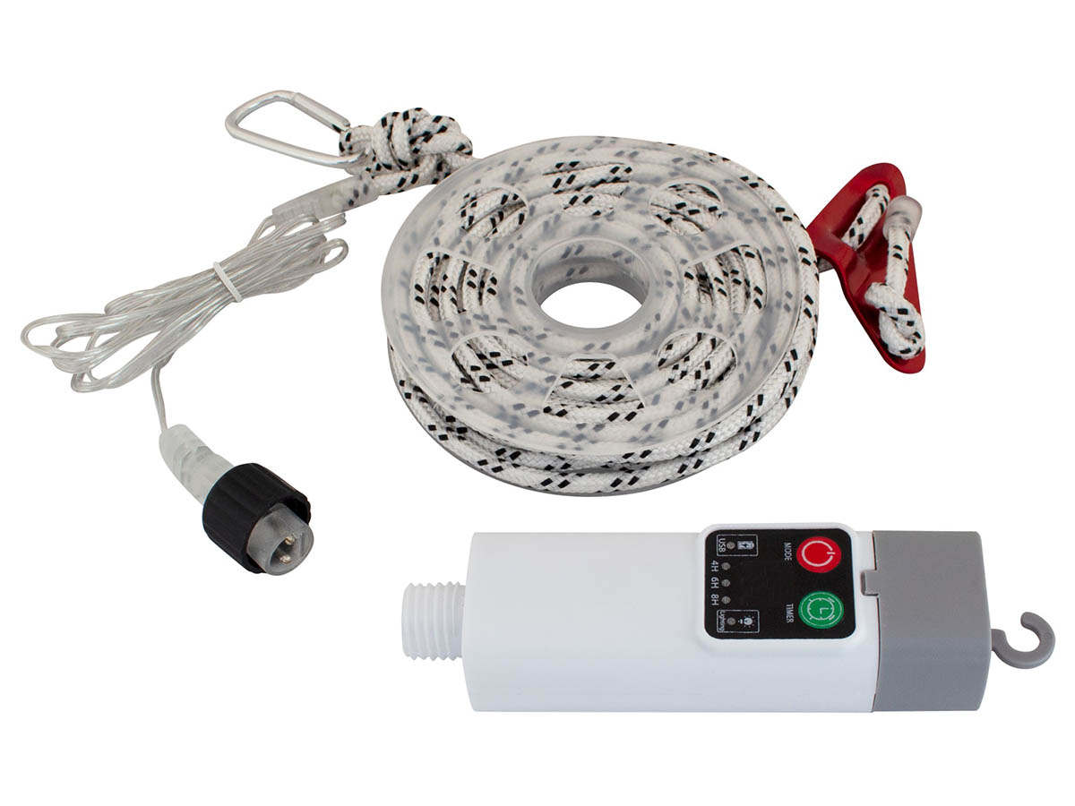 Eurotrail 5 meter draadloos verlichte scheerlijn - White