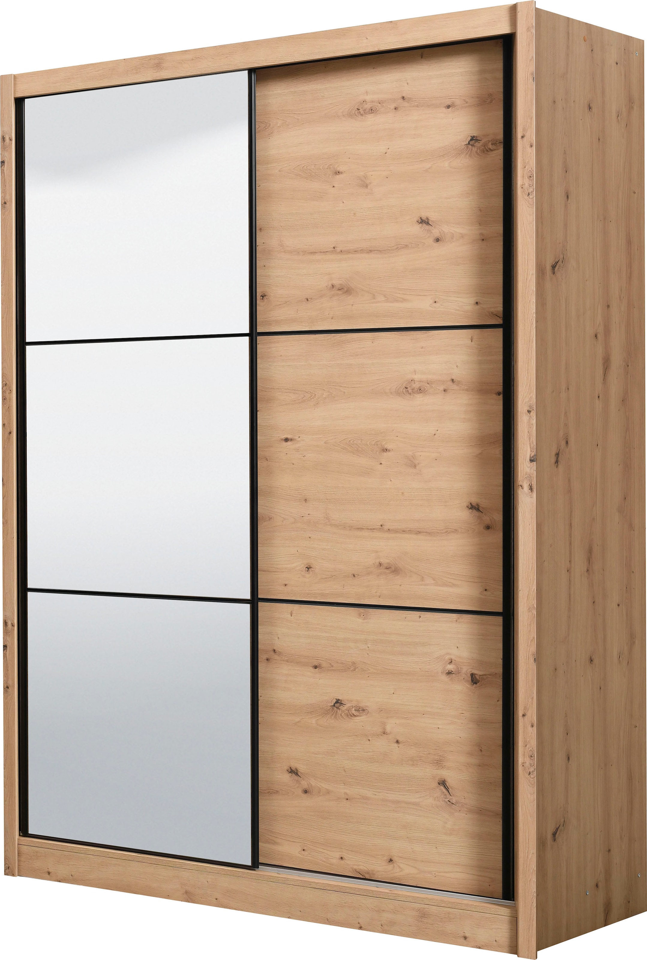 INOSIGN Schwebetürenschrank »Navara Kleiderschrank mit Spiegel Wäscheschrank Garderobe« mit grosszügiger Innenausstattung, FSC®-zertifiziert, in 3 Breiten