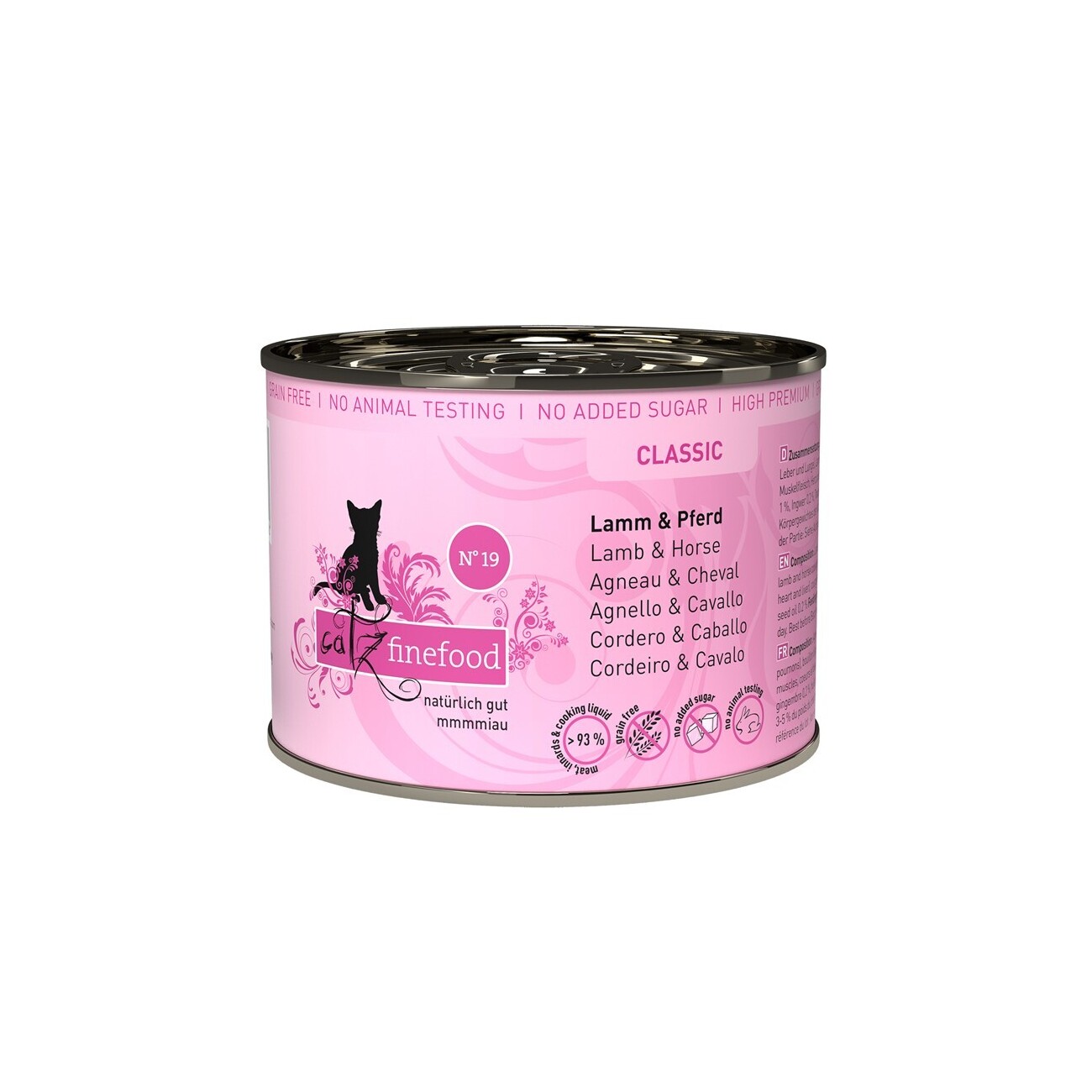 Catz finefood Nassfutter Katze Classic Adult No. 19 Lamm und Pferd 6x200 g