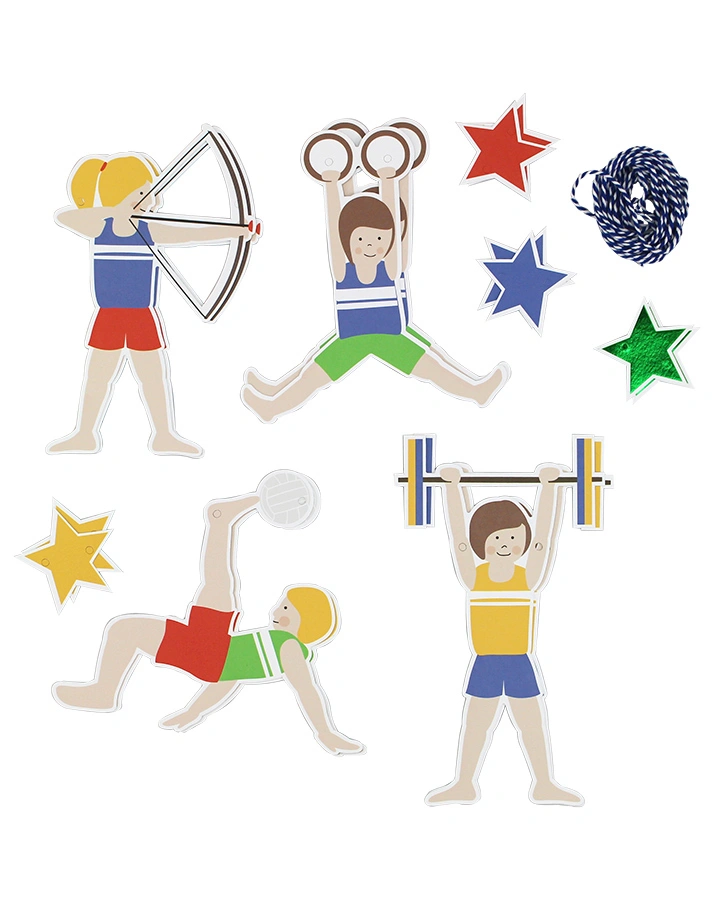 Girlande SPORT-KIDS (3m) in bunt