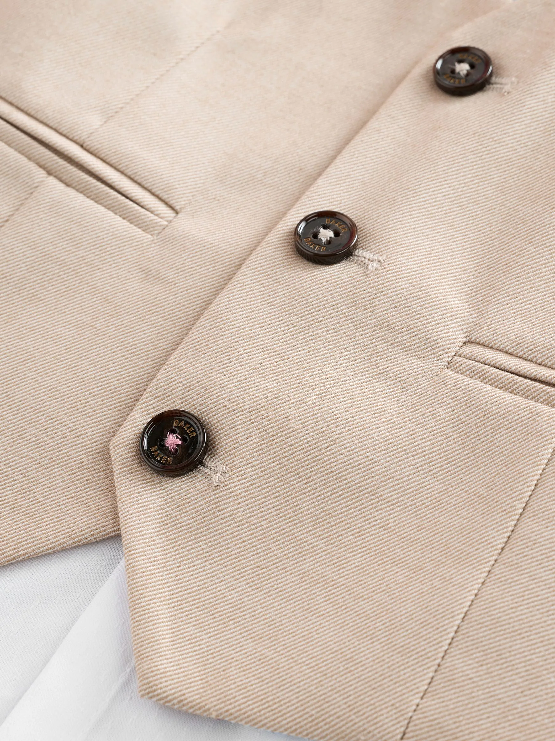 Pastelgeel - Baker By Ted Baker set van overhemd, gilet en short