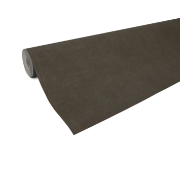 Vliesbehang extra breed Linnen uni met glans bruin (104041)