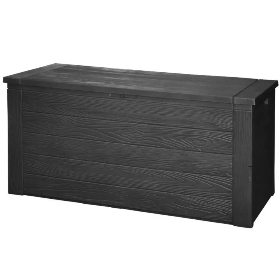 Tuinkussen opbergbox - 120 cm - hout patroon - kussenbox
