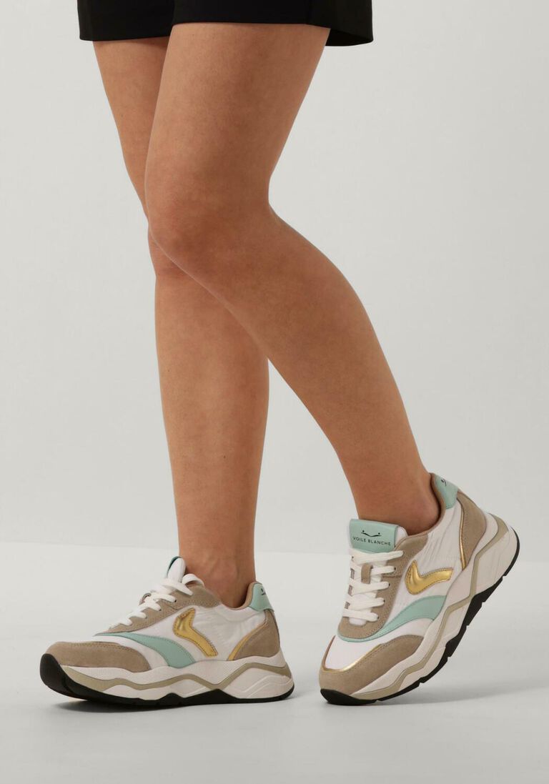 VOILE BLANCHE beige voile blanche lage sneakers club108