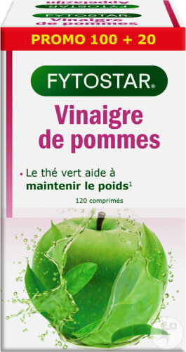 Fytostar Vinaigre De Pommes 1200 Promo Comprimés 100 + 20 Gratuit