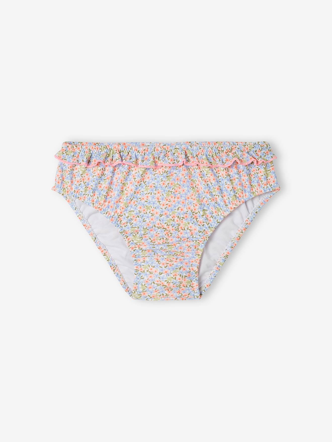 Calcinha de biquíni rosa estampada para bebê