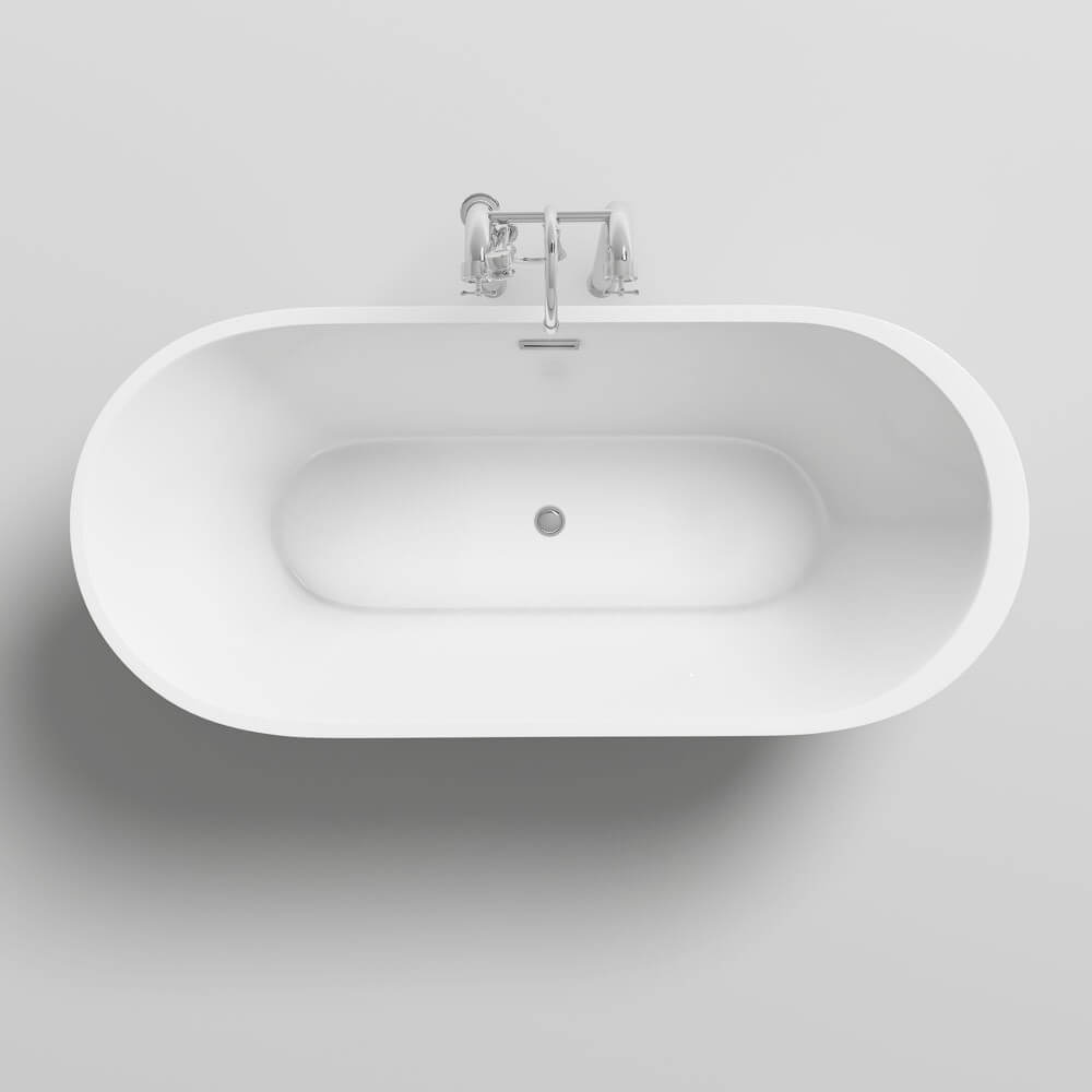 Home Deluxe - vrijstaand bad - CODO, wit - afmetingen: ca. 170 x 80 x 58 cm - inhoud: 204 liter, incl. overloopbeveiliging, sifon en afvoerplug | Spa, voor 2 personen