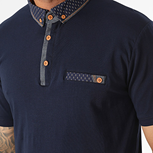 Polo Manches Courtes Bleu Marine