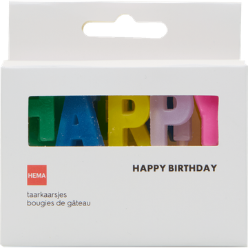 HEMA taartkaarsjes Happy Birthday Multicolour