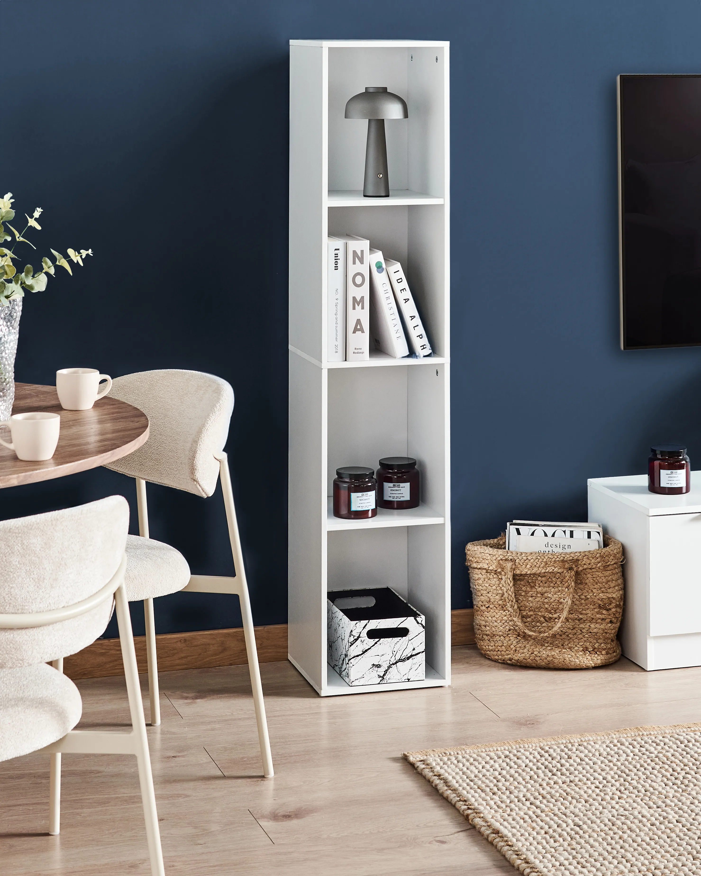 Boekenkast met 4 planken WINNIPEG 143 cm Wit