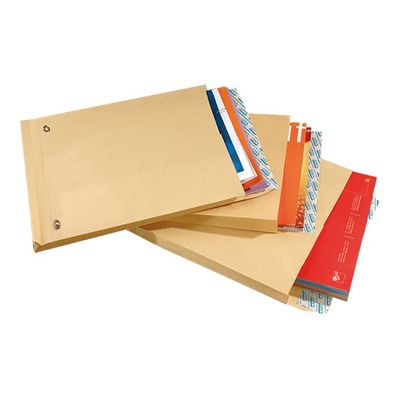 GPV Pack'n Post - 250 Pochettes kraft à soufflets 260 x 330 mm - 120 gr - bande adhésive