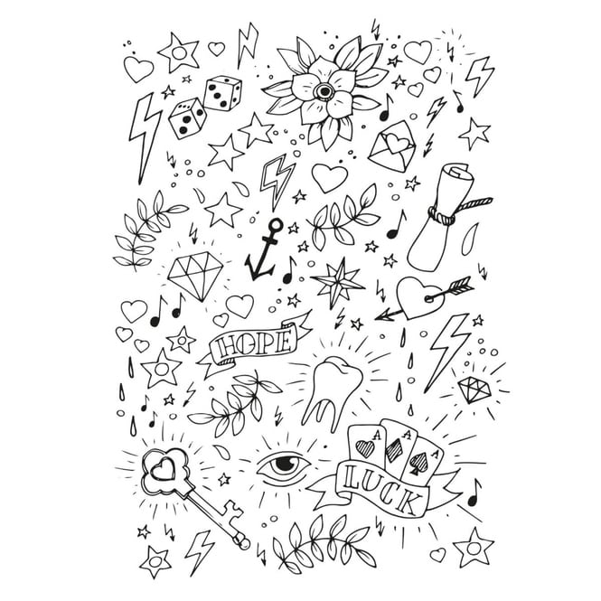 Colouring Tattoos - Tattoo-Designs zum Ausmalen