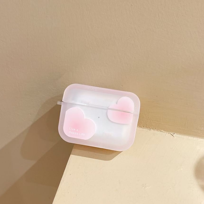 Galeon - Transparante AirPods-hoes met hartjesprint