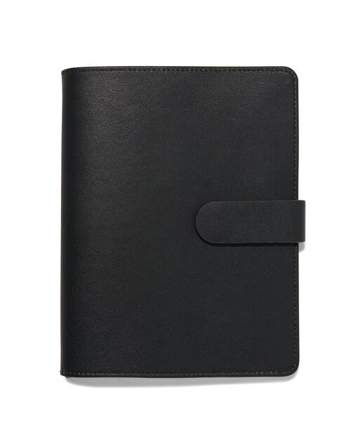 carnet rechargeable noir A5 rempli avec des lignes