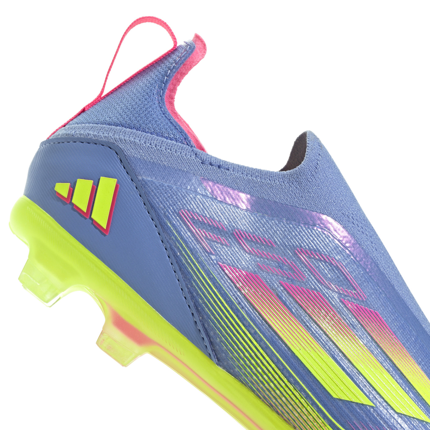 Adidas F50 Elite Veterloze Gras Voetbalschoenen (FG) Kids Blauw Neongeel Roze