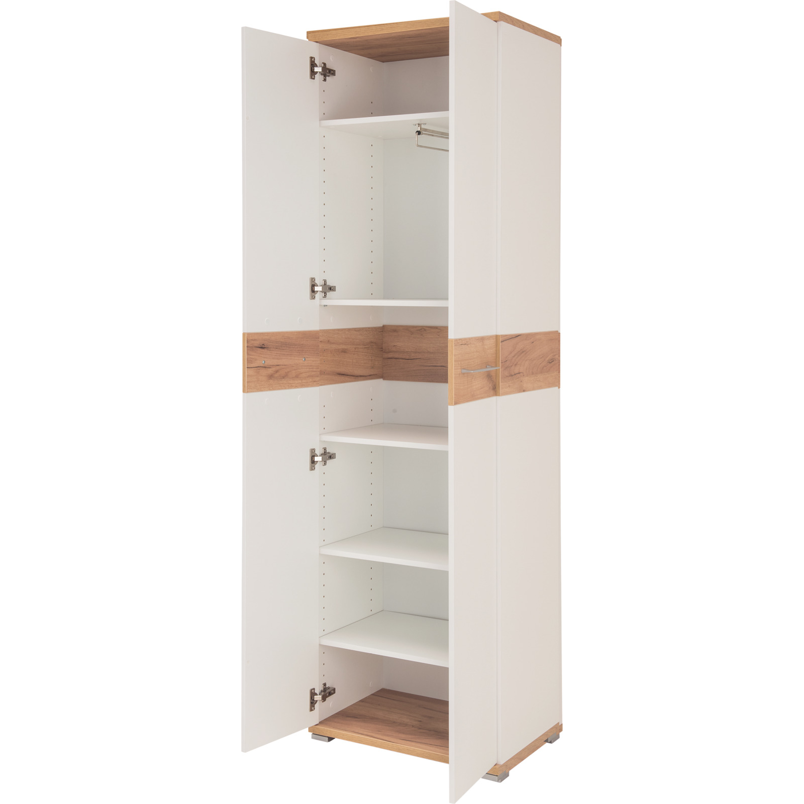 Garderobenschrank Topix Dekor weiss/Eiche 59 x 199 x 40 cm