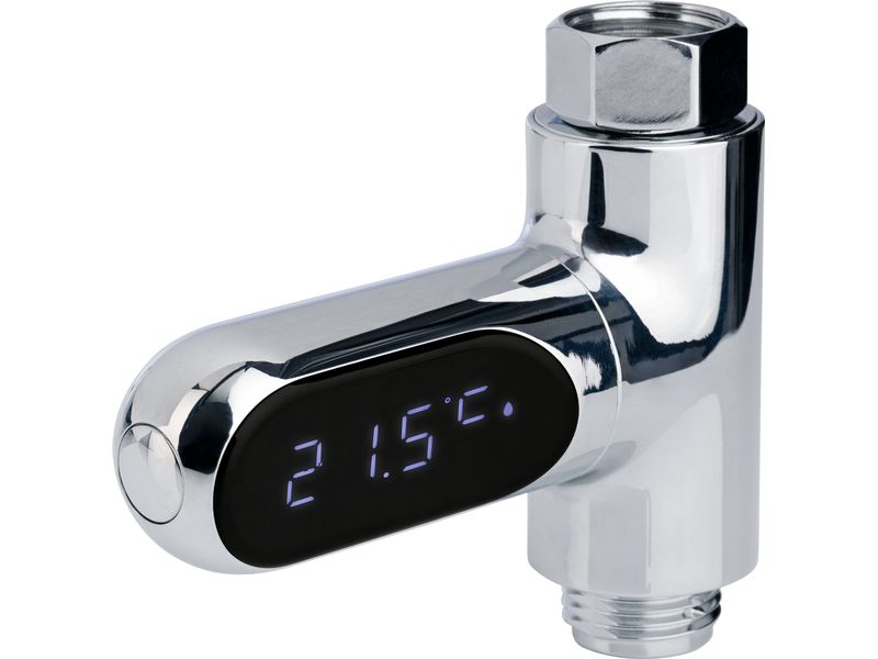 MAXXmee Thermometer Wasserarmaturen LED Durchlaufthermomete 1/2' Anschluss LED-Durchlaufthermometer