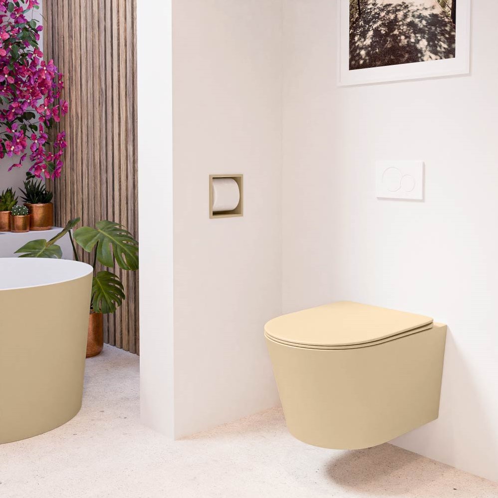 Mondiaz Lavie toiletpot randloos met softclose zitting sand