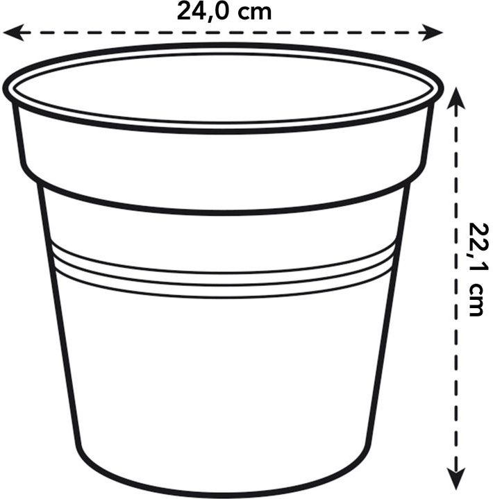Elho kweekbak Green Basics zwart D 24 H 22,1 cm