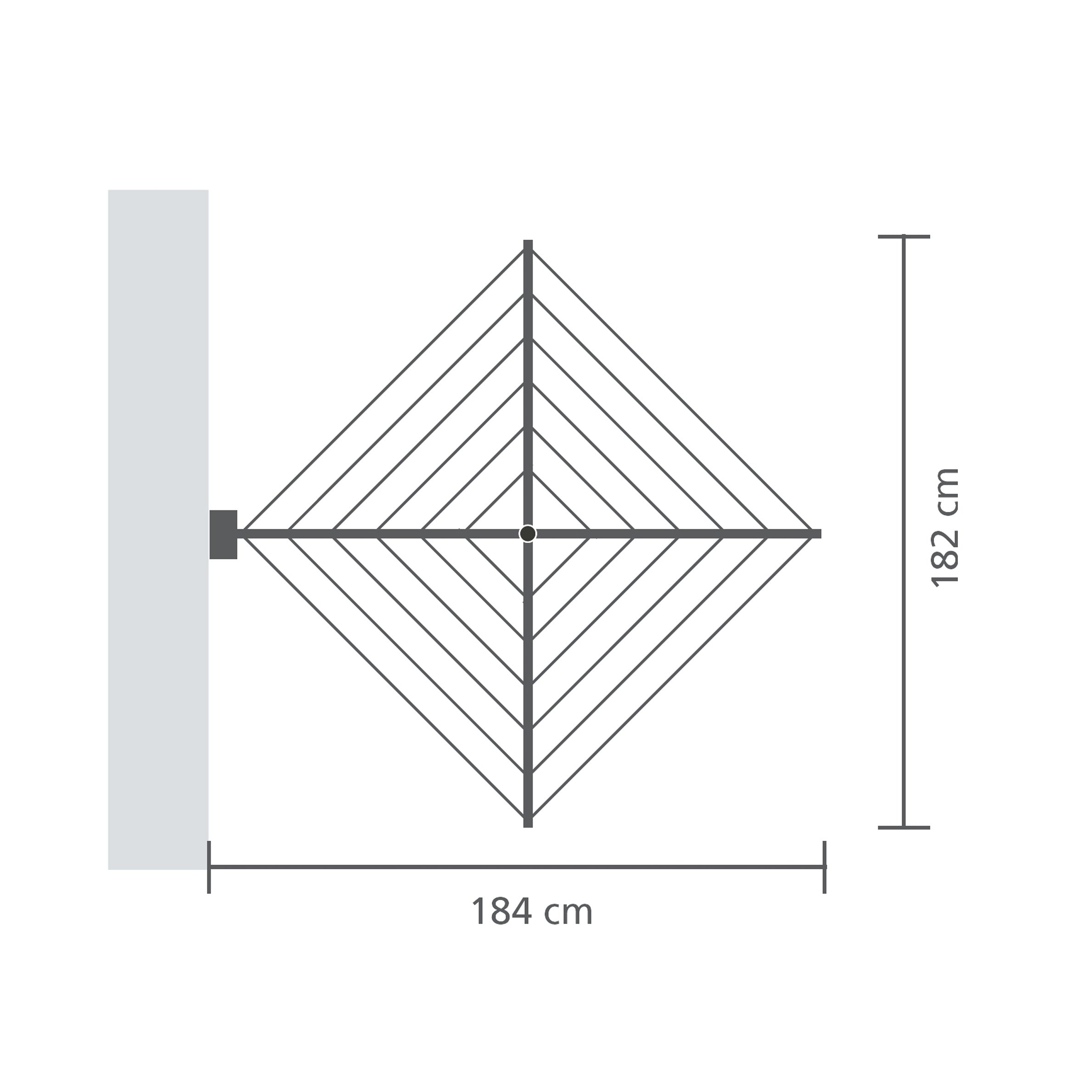 Brabantia WallFix Droogmolen 24 m incl. Beschermbox