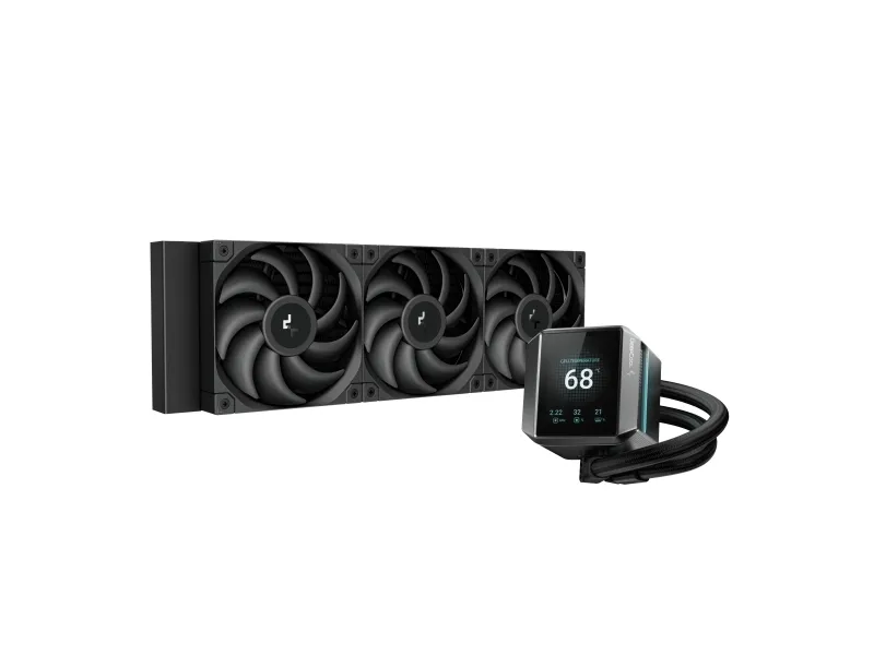 Deepcool Mystique 360 - Processors flydende kølesystem - Radiatorstørrelse: 360 mm - (for: LGA1700, LGA1200, LGA1150, LGA1151, LGA1155, AM4, AM5) - kobberbase - 120 mm - sort
