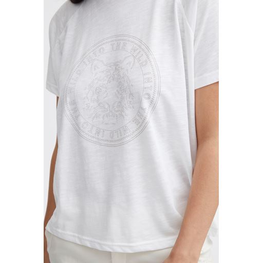 Fransa Elina T-shirt, Blanc de Blanc Mix, L