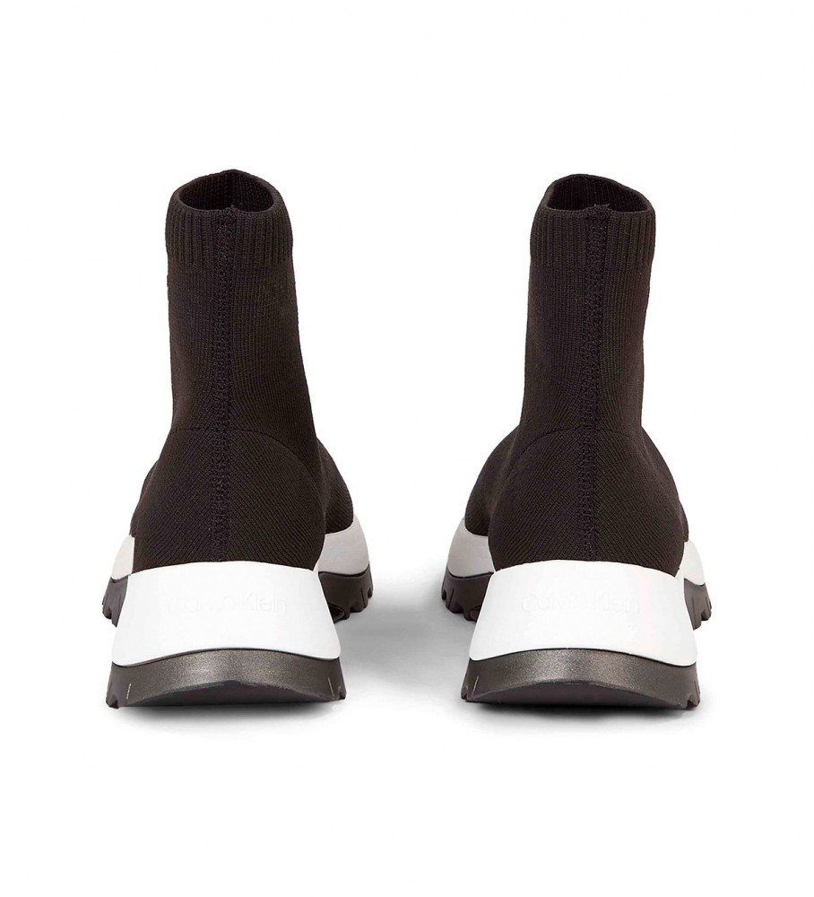 Botas de cano curto Calvin Klein com sola bicolor pretas