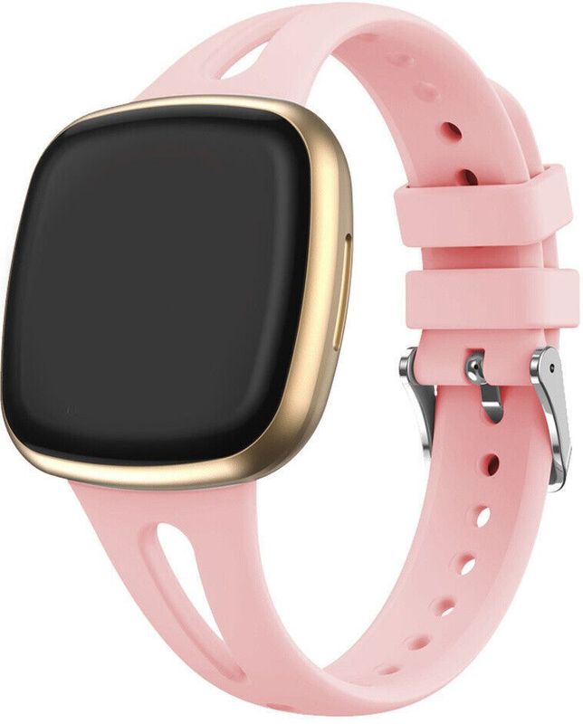 Fitbit Versa 4 luxe siliconen bandje (roze)