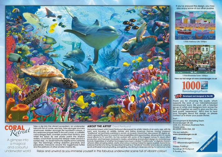 Ravensburger - Puslespil - Coral Reef Retreat 1000 brikker
