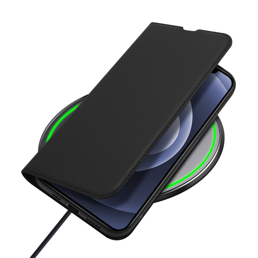 iPhone 13 Flip Wallet Cover Leder Tasche - Schwarz