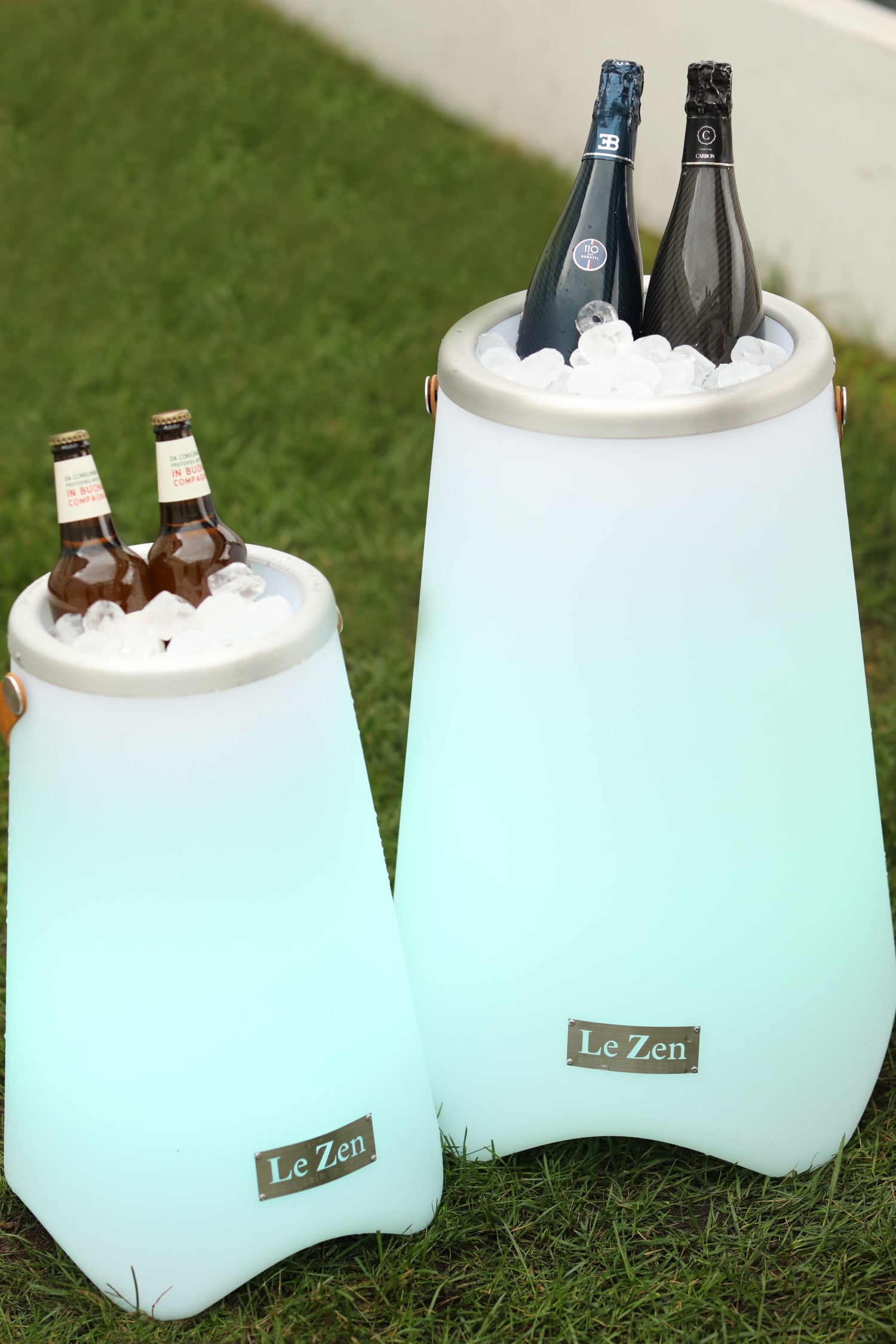 Le Zen wijnkoeler Original met LED en speaker wit 25 x 25 x 38 cm