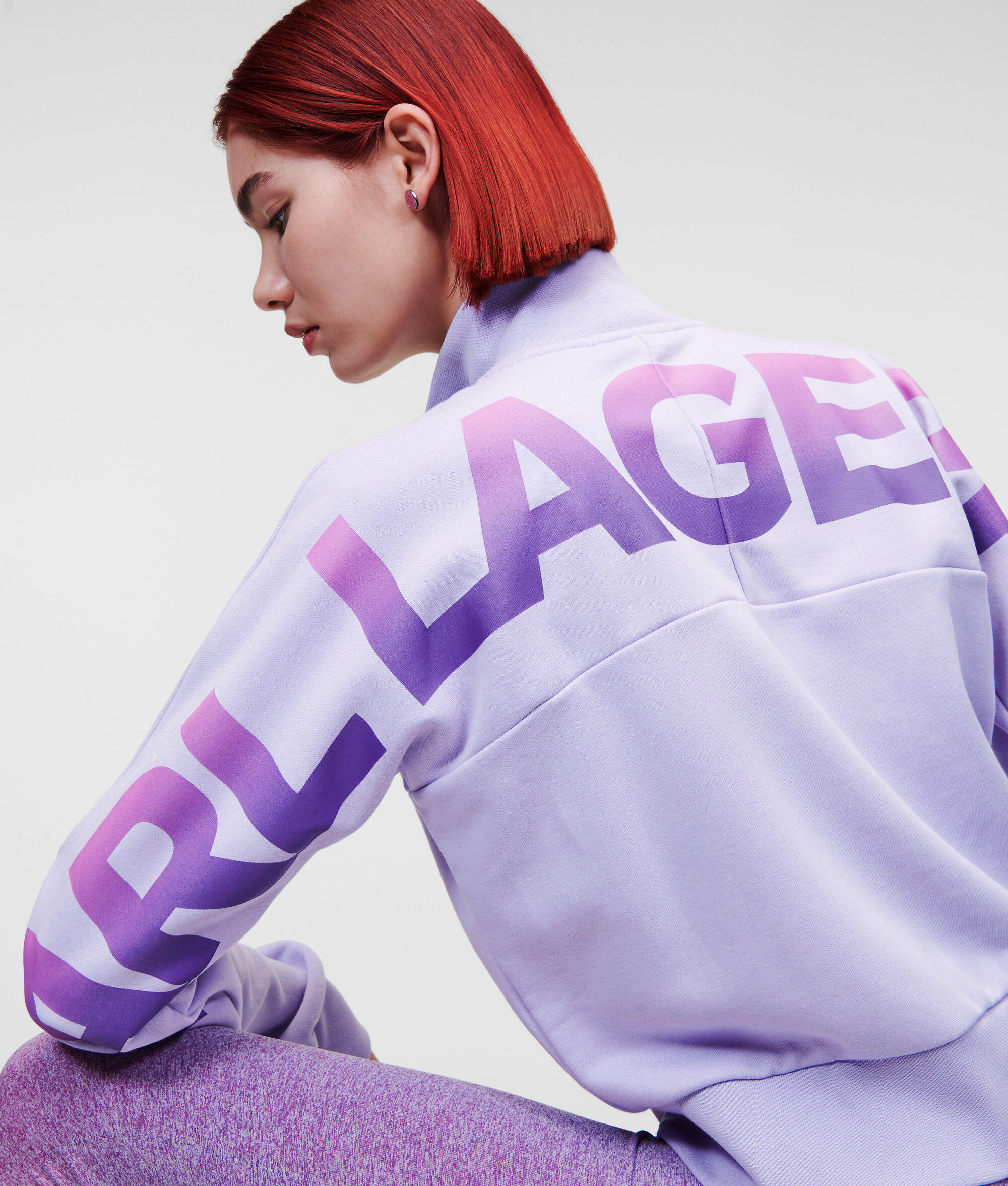 SWEAT-SHIRT ZIPPÉ AVEC LOGO KARL OMBRÉ