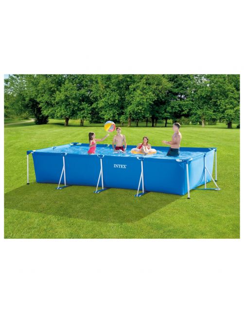 Intex Zwembad Framepool Rechthoek - Rechthoekige Frame Baden - 450x220x84 cm Blauw