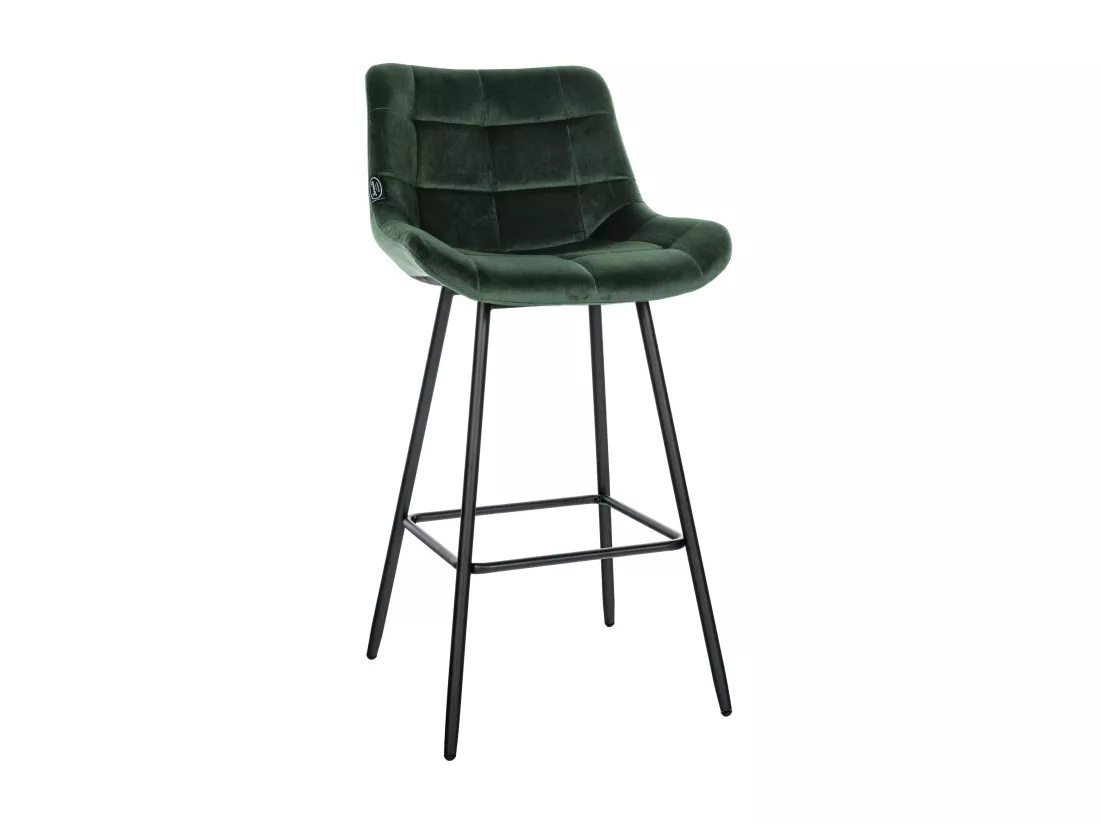 Tabouret de bar - Velours & Métal - Vert foncé - Weston